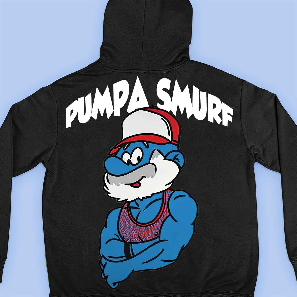 Pumpa Smurf - Premium Hoodie Unisex Baktryck
