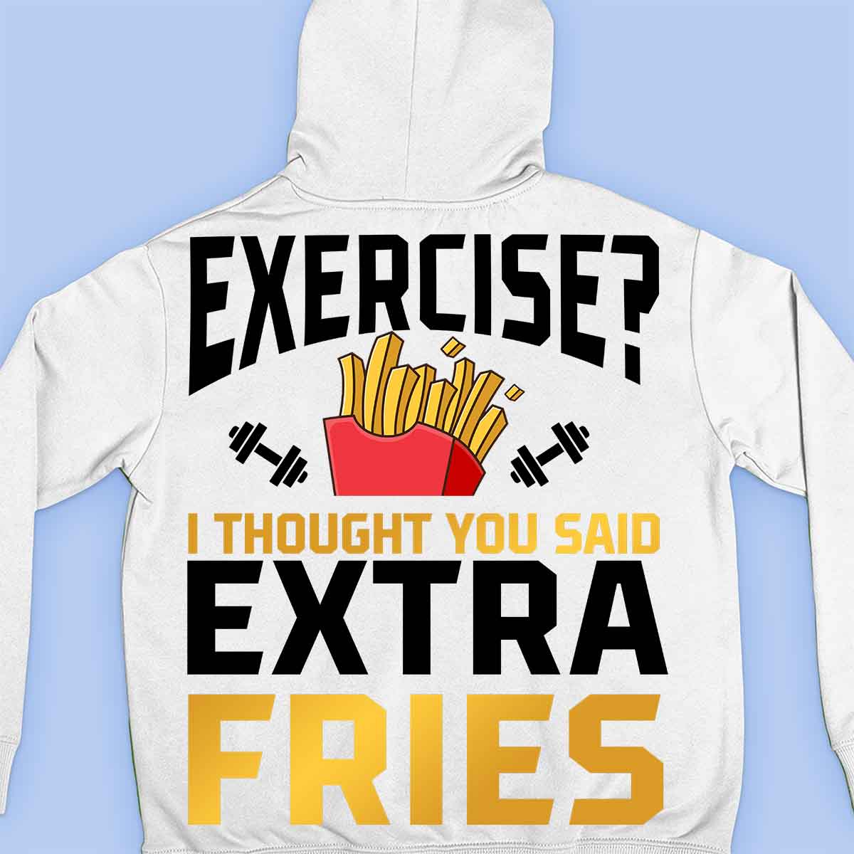Träning - Premium Hoodie Unisex Baktryck