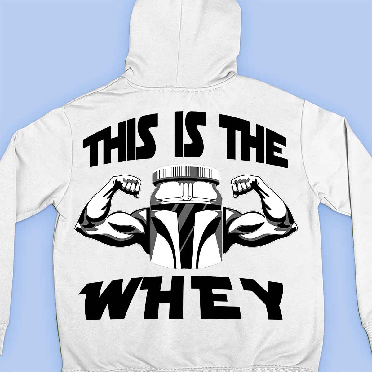 The Whey - Premium Hoodie Unisex Baktryck