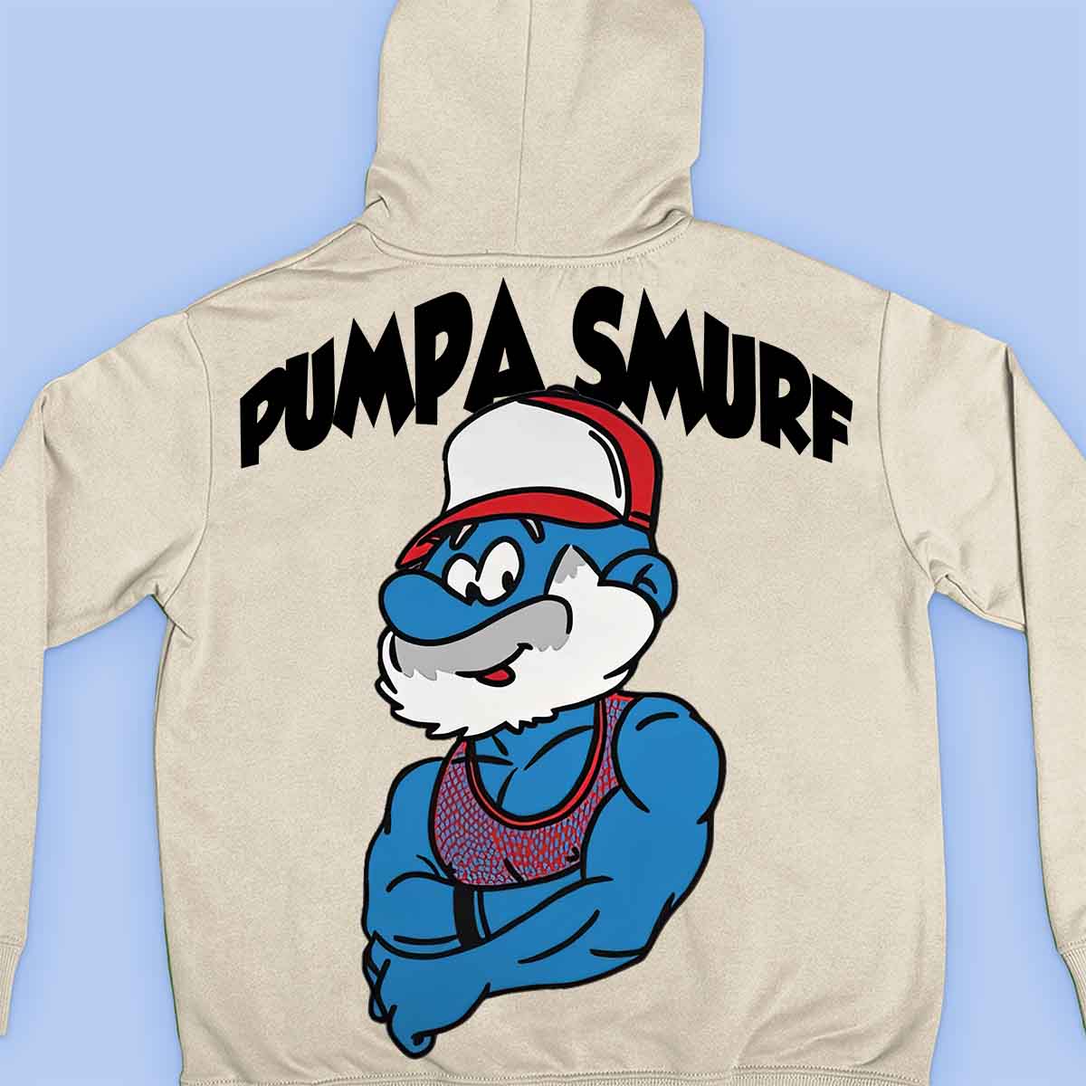 Pumpa Smurf - Premium Hoodie Unisex Baktryck