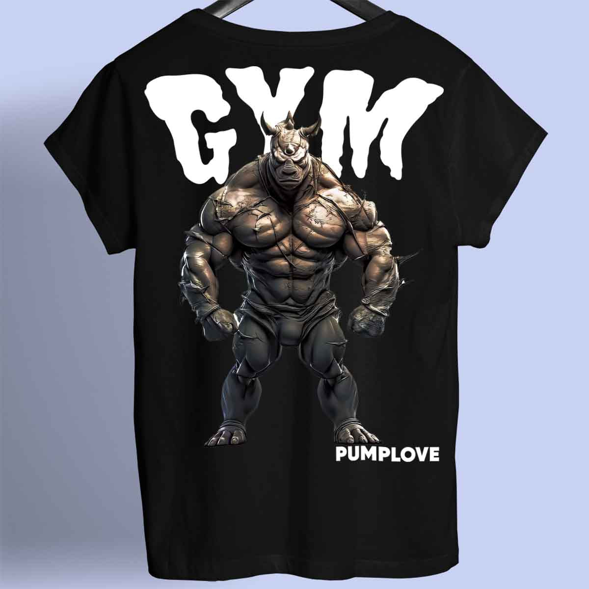 Gym Rhino - Premiumskjorta Unisex Baktryck
