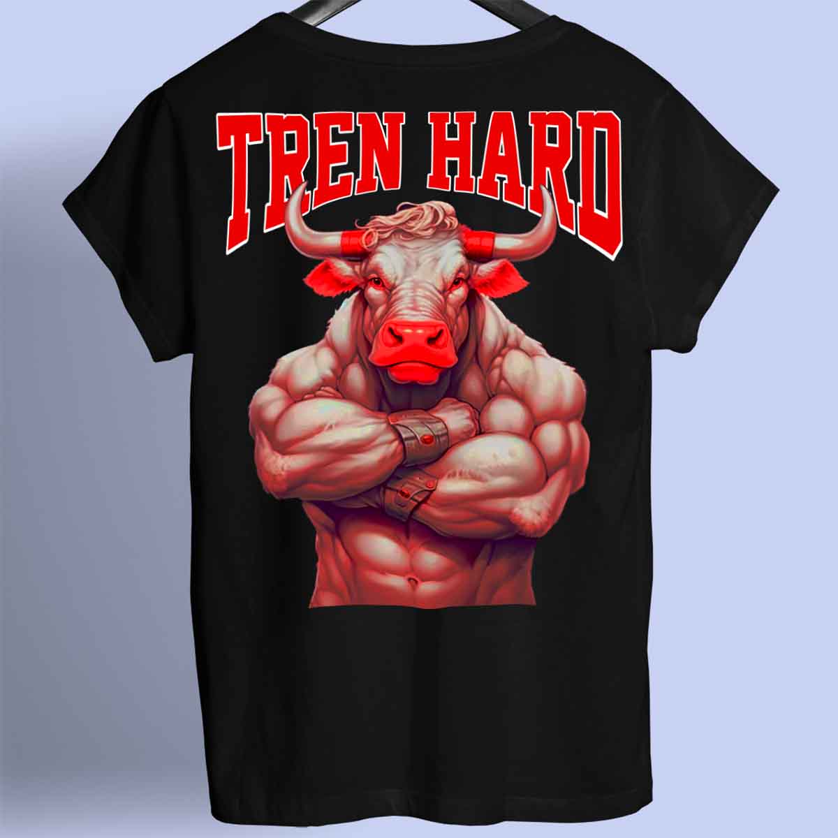 Tren Hard - Premiumskjorta Unisex Baktryck