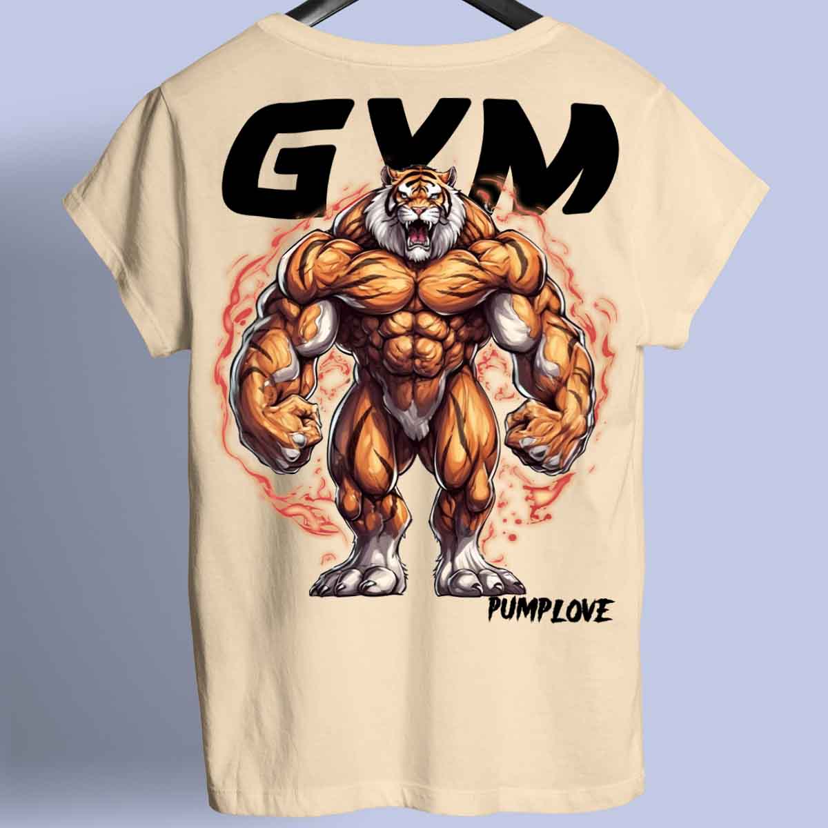 Gym Tiger - Premiumskjorta Unisex Baktryck