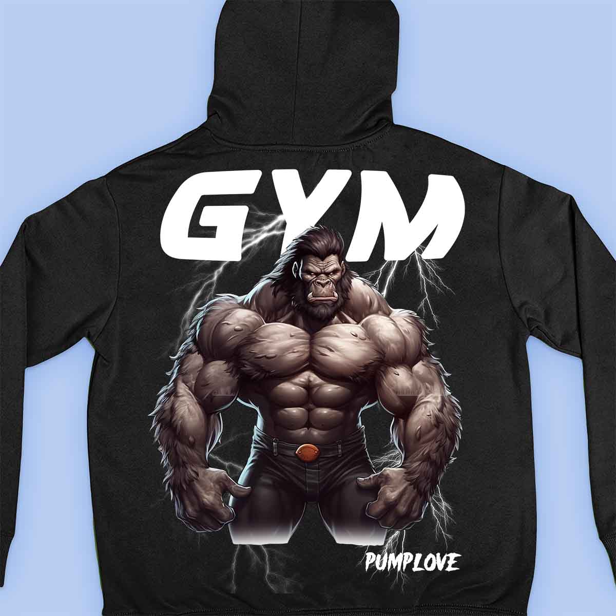 Gym Gorilla - Premium Hoodie Unisex Baktryck