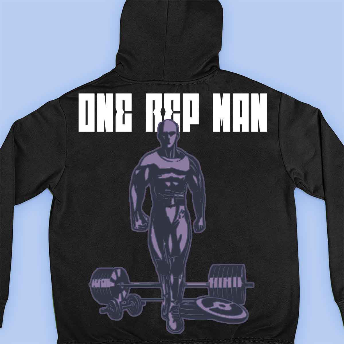 One Rep Man - Premium Hoodie Unisex Baktryck