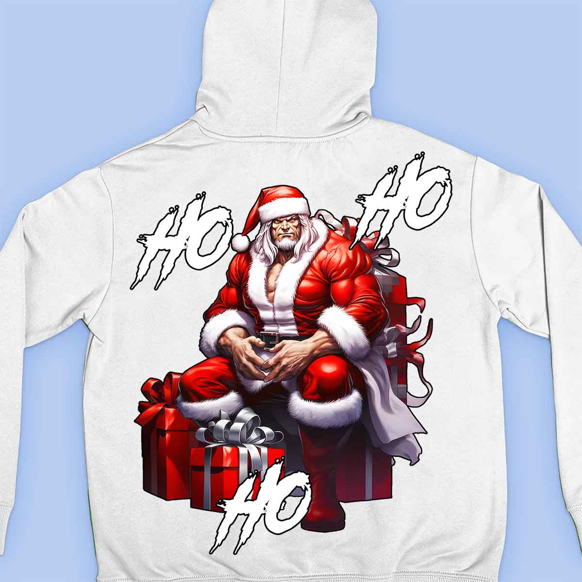 Ho Ho Ho - Premium Hoodie Unisex Baktryck