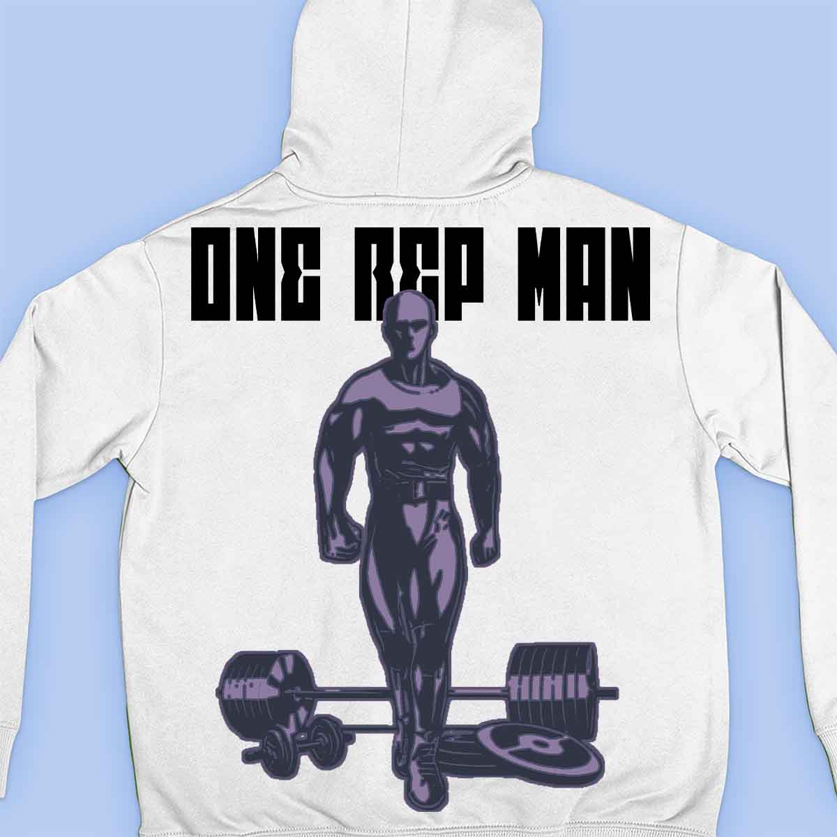 One Rep Man - Premium Hoodie Unisex Baktryck