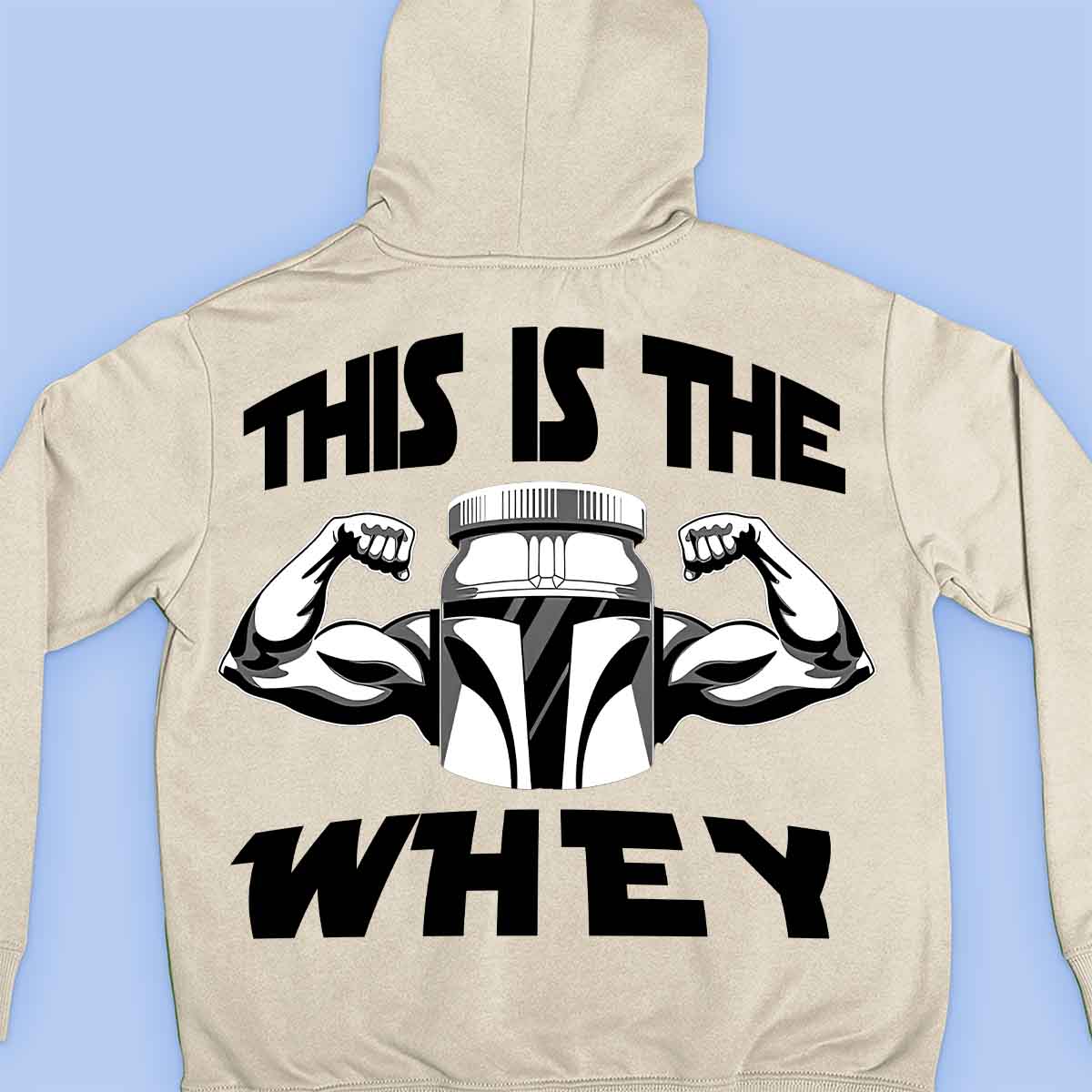 The Whey - Premium Hoodie Unisex Baktryck