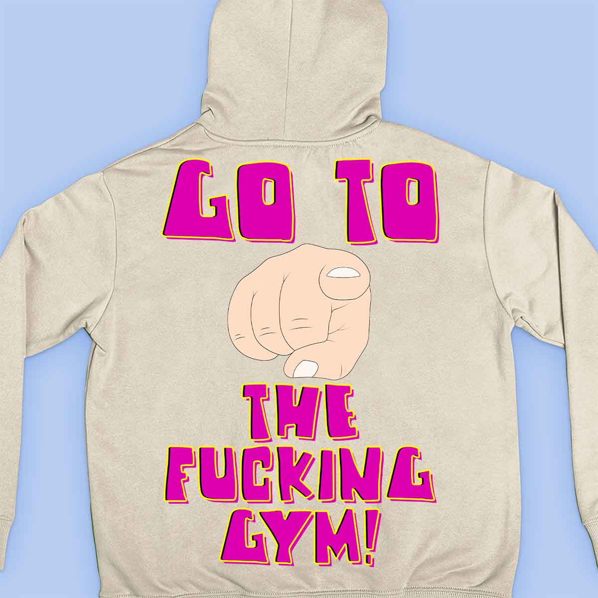 Go Gym - Premium Hoodie Unisex Baktryck