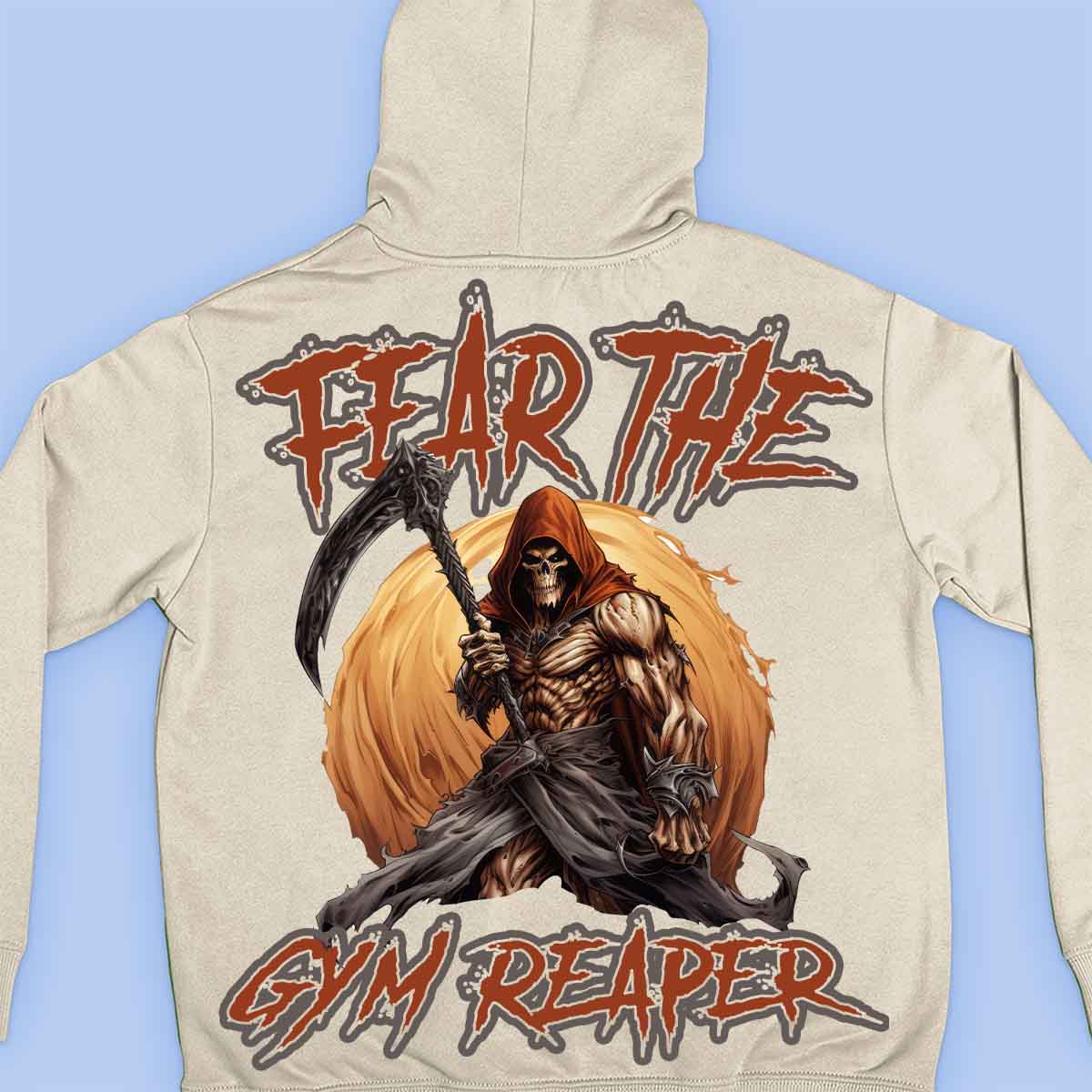 Gym Reaper - Premium Hoodie Unisex Baktryck