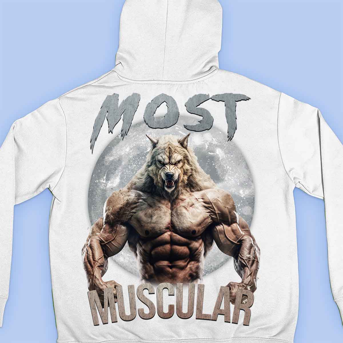 Most Muscular - Premium Hoodie Unisex Backprint