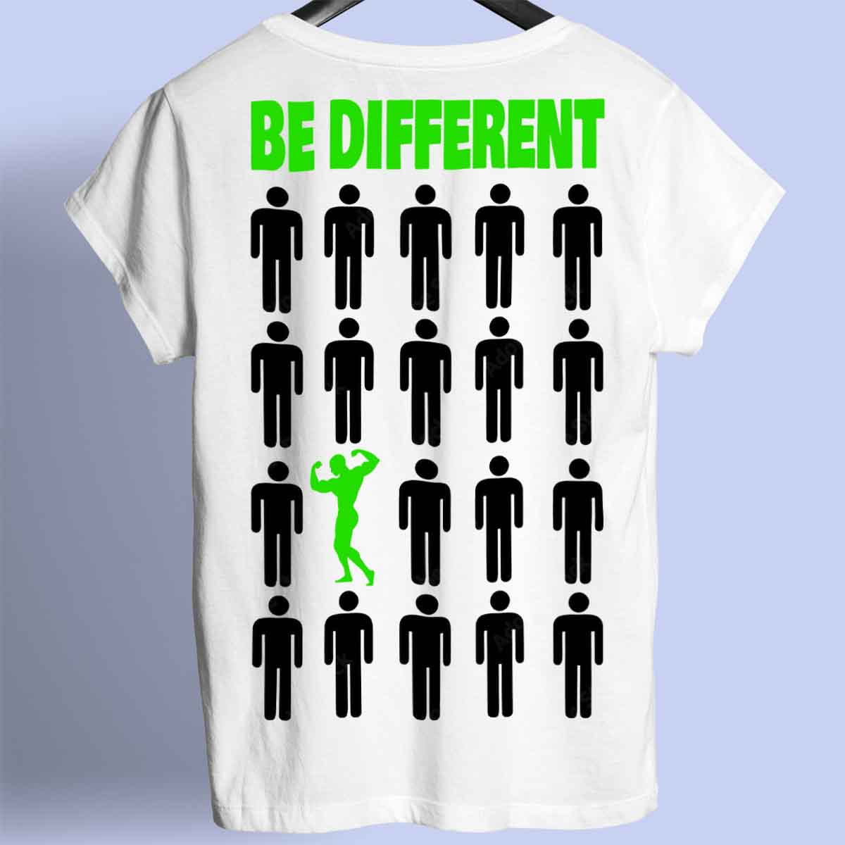 Be Different - Premiumskjorta Unisex ryggtryck