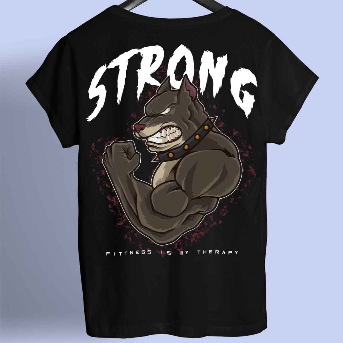 Strong Dog - Premium T-shirt Unisex Baktryck