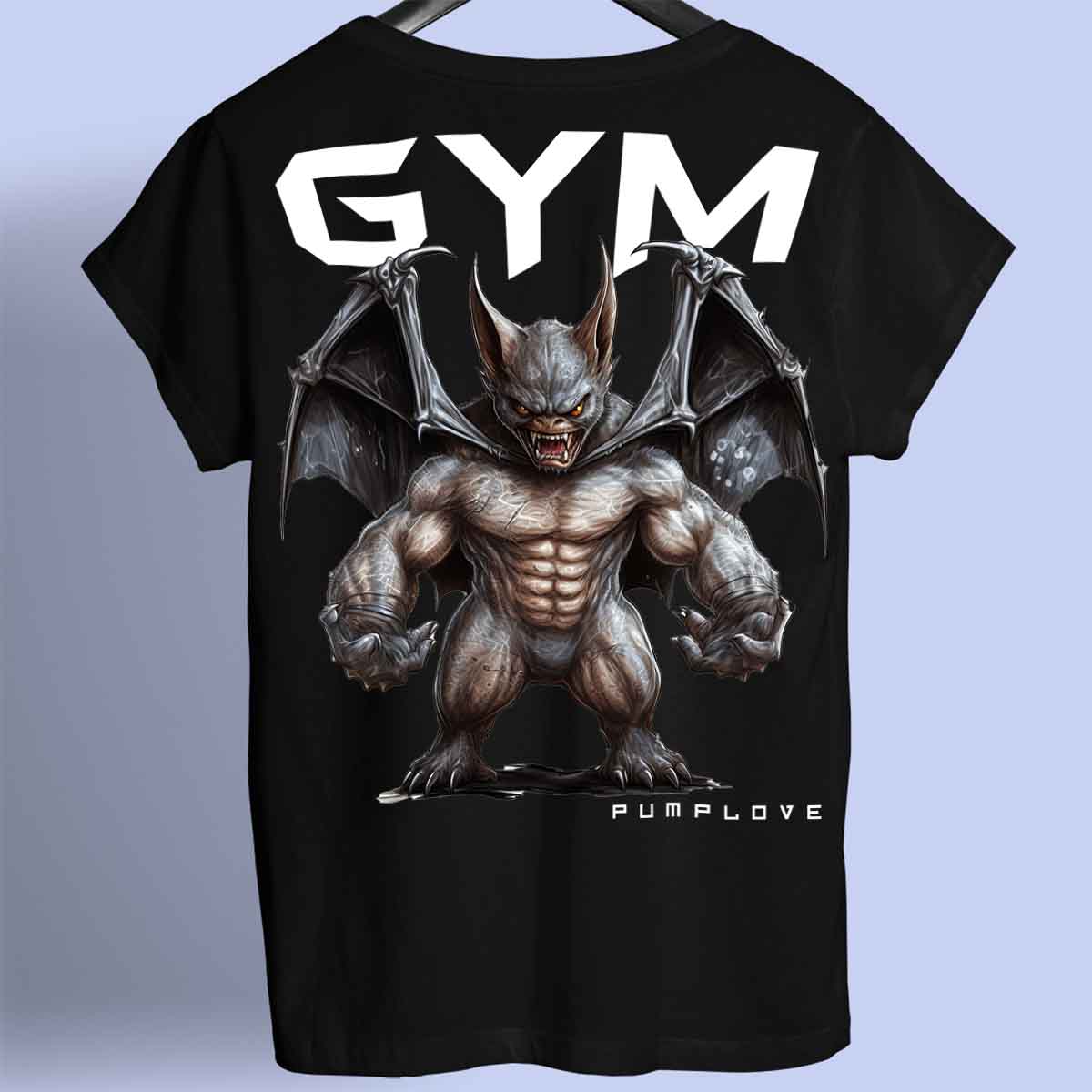 Gym Bat - Premium T-shirt Unisex Baktryck