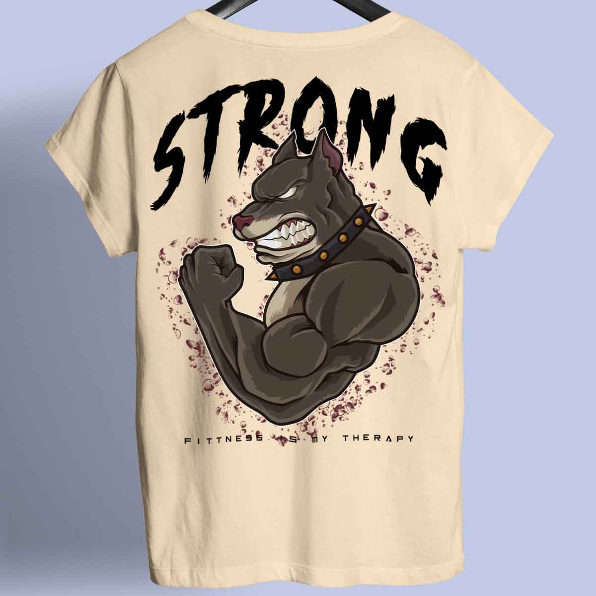 Strong Dog - Premium T-shirt Unisex Baktryck