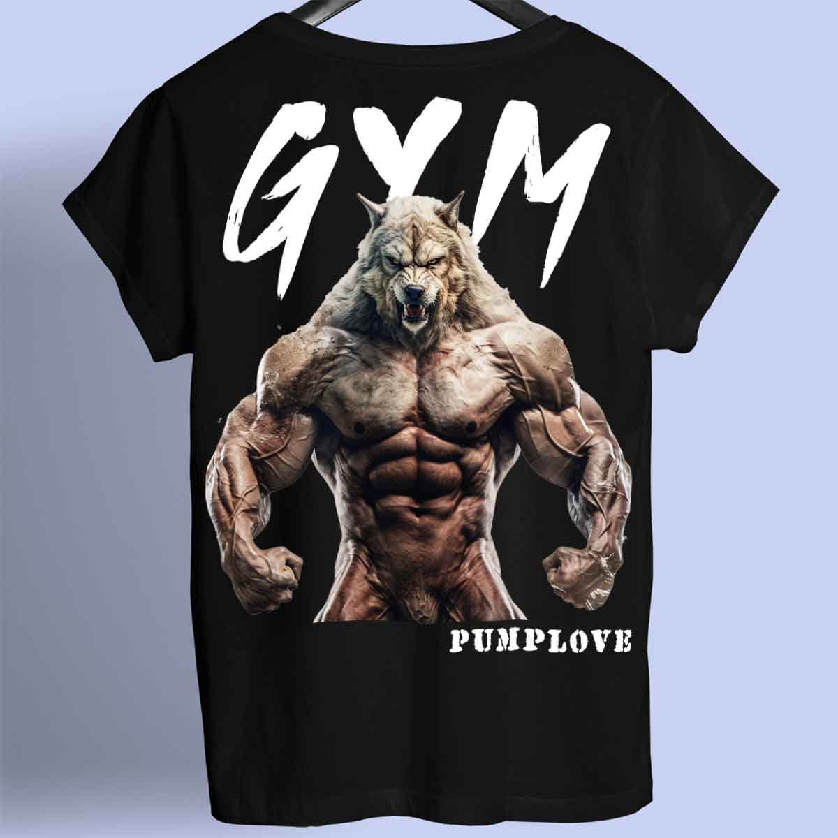 Gym Wolf - Premiumskjorta Unisex Baktryck