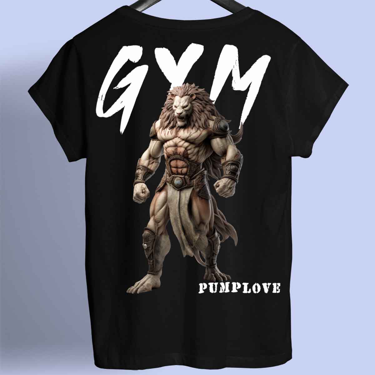 Gym Lion - Premiumskjorta Unisex Baktryck