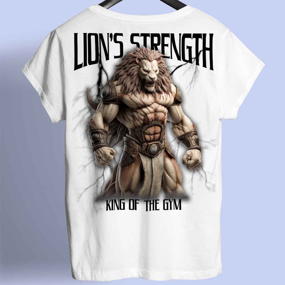 Lion's Strength - Premiumskjorta Unisex Baktryck