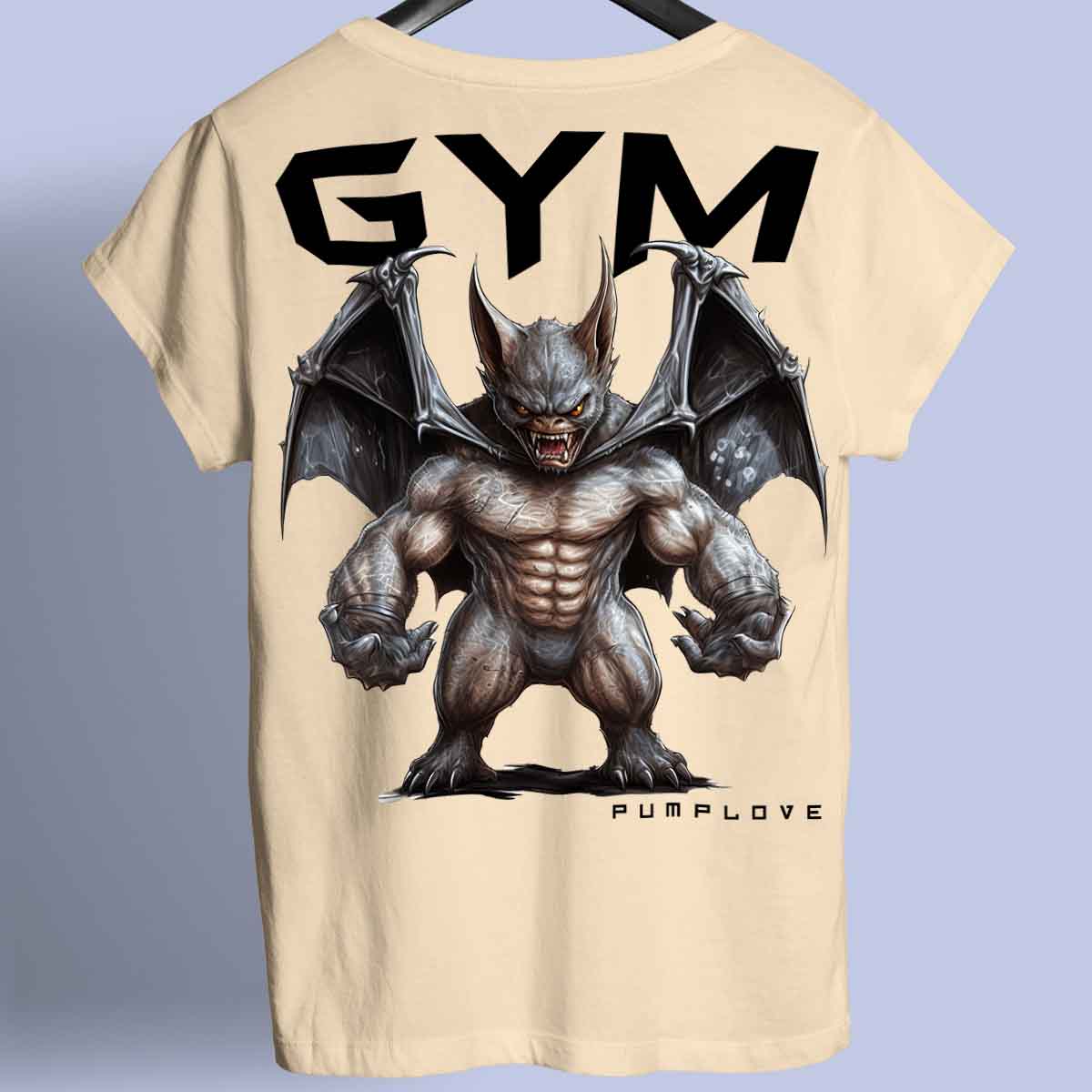 Gym Bat - Premium T-shirt Unisex Baktryck