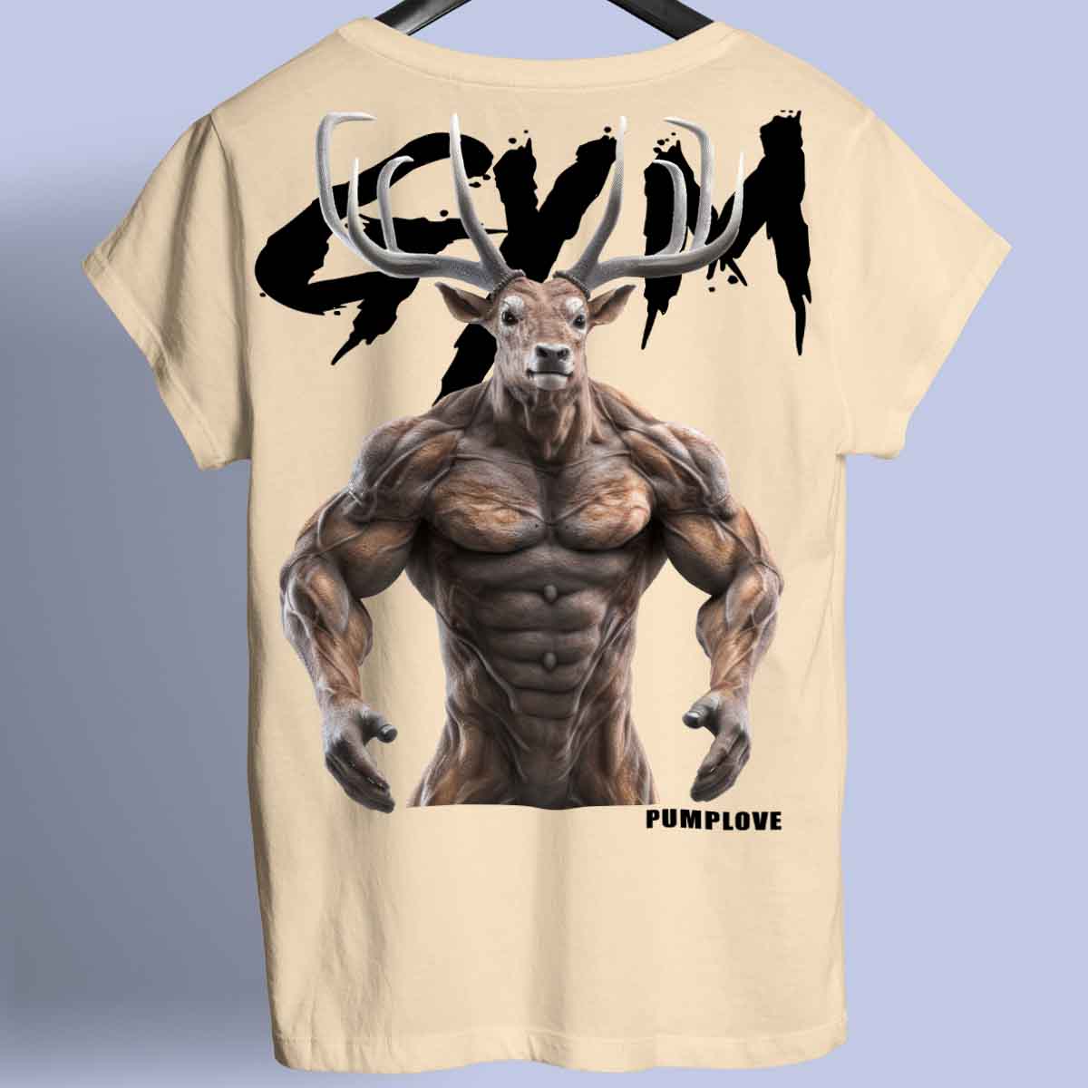 Gym Deer - Premium T-shirt Unisex Baktryck