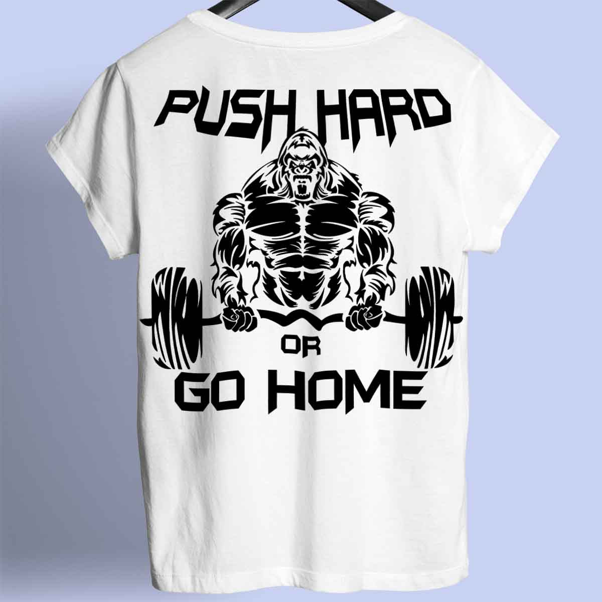 Push Hard - Premiumskjorta Unisex Baktryck