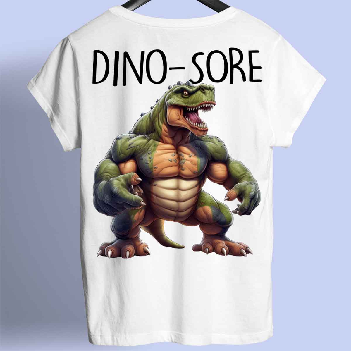 Dino-Sore - Premium T-shirt Unisex Baktryck