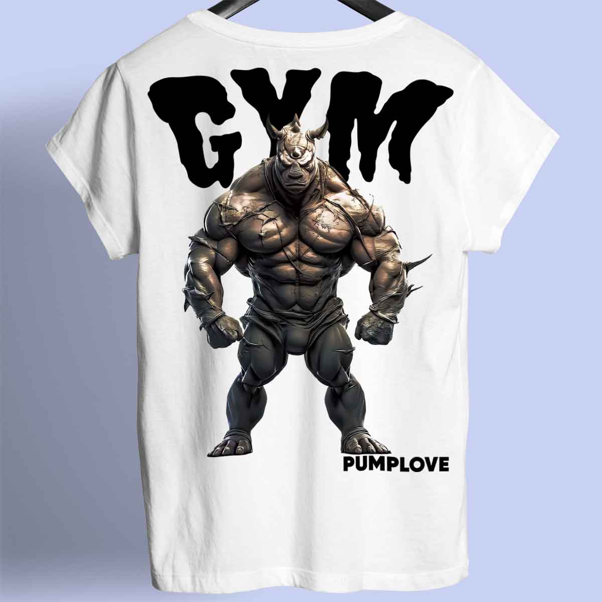 Gym Rhino - Premiumskjorta Unisex Baktryck