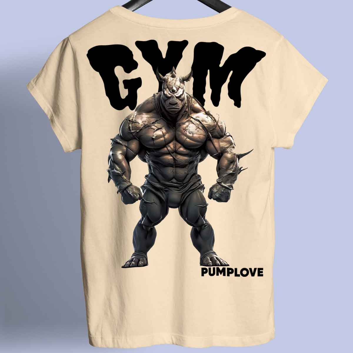 Gym Rhino - Premiumskjorta Unisex Baktryck