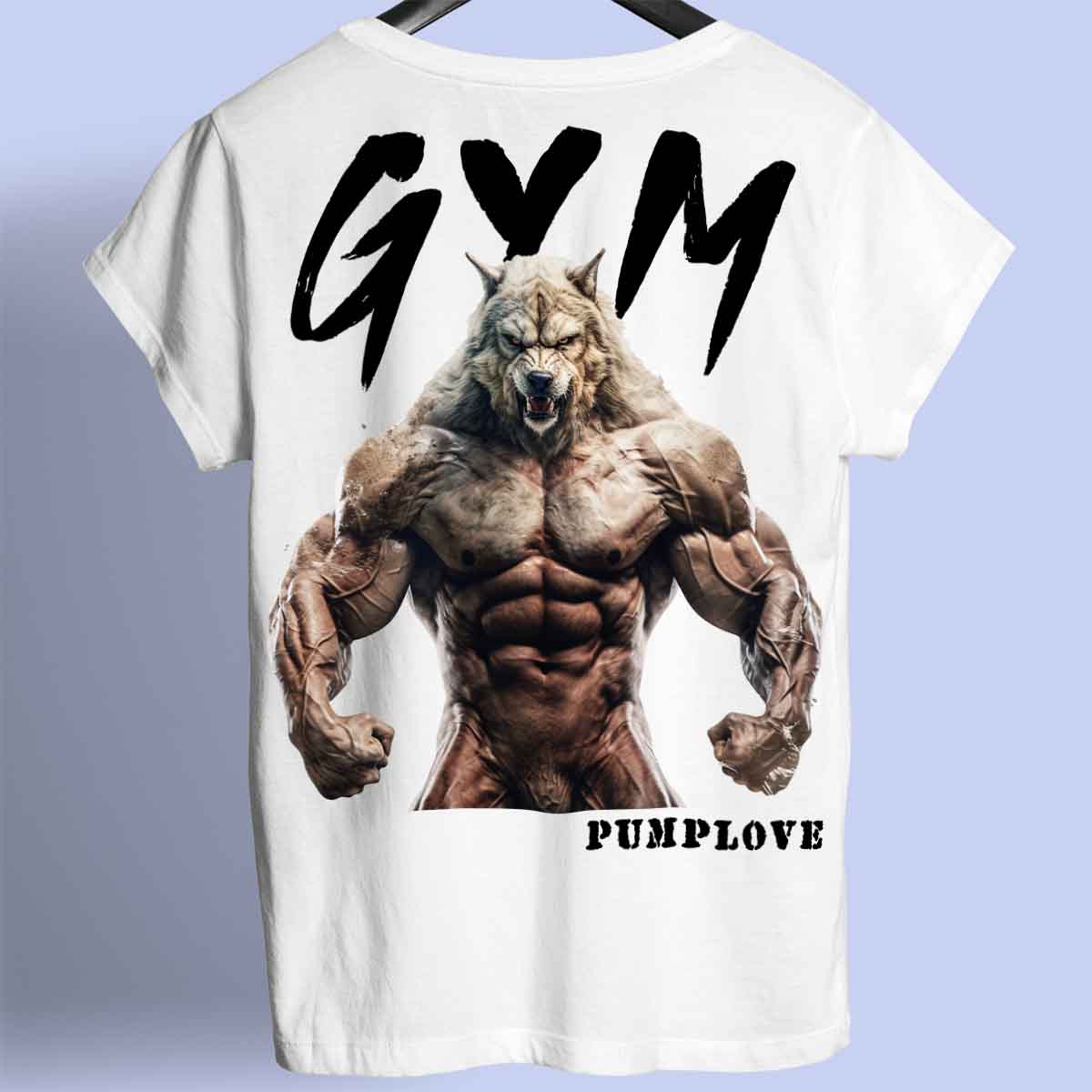 Gym Wolf - Premiumskjorta Unisex Baktryck