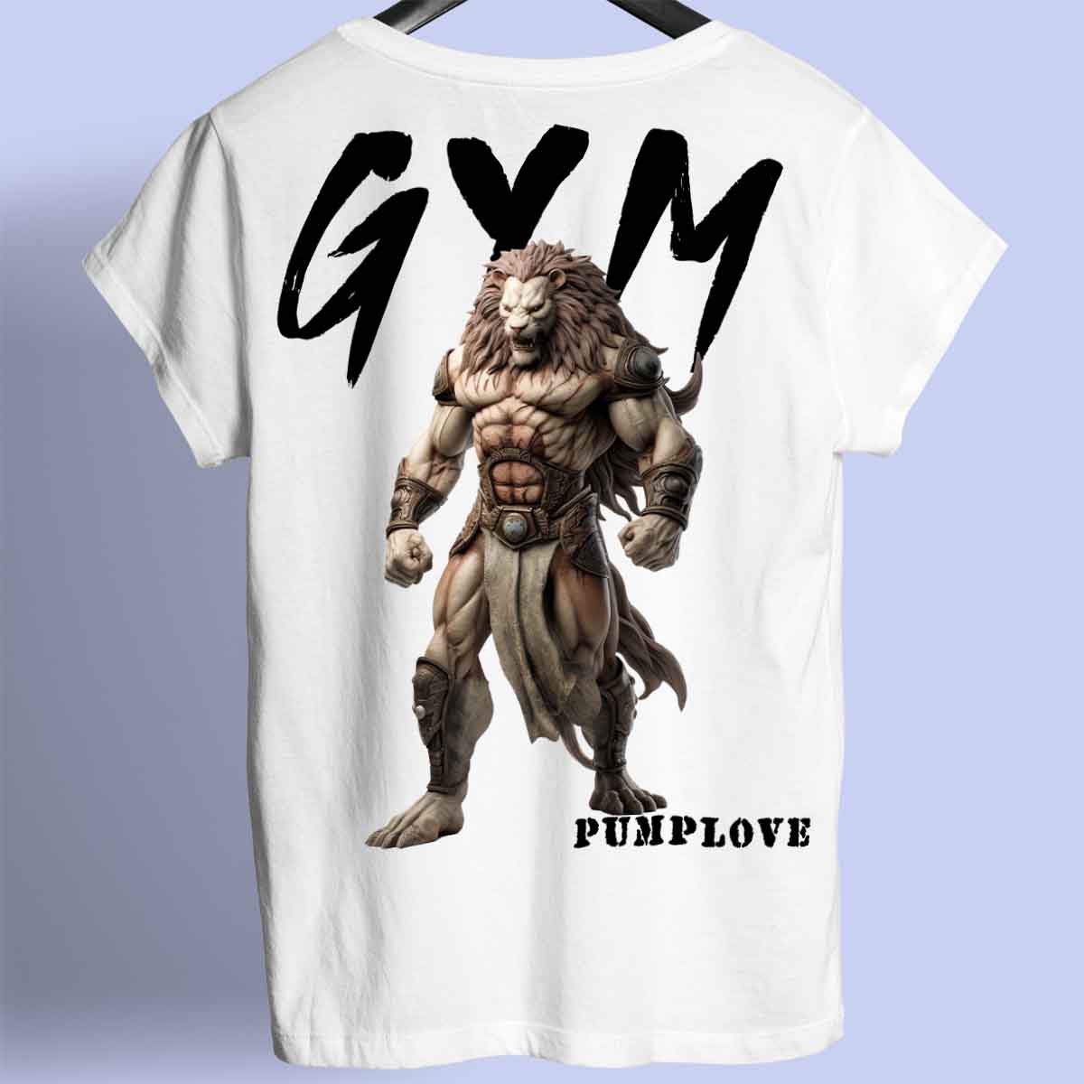 Gym Lion - Premiumskjorta Unisex Baktryck