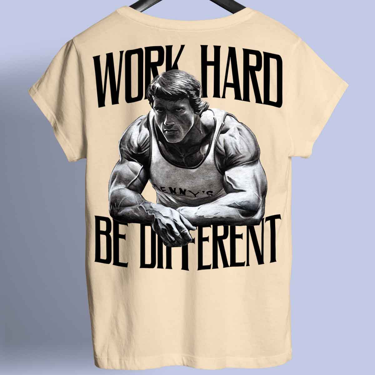 Work Hard - Premiumskjorta Unisex Baktryck