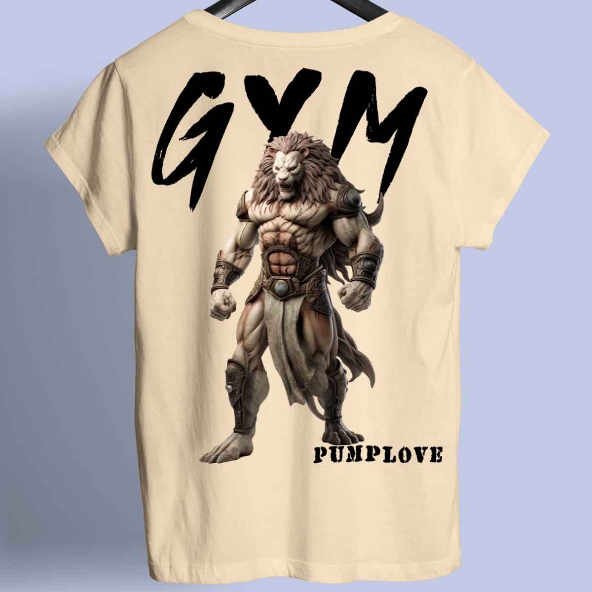 Gym Lion - Premiumskjorta Unisex Baktryck