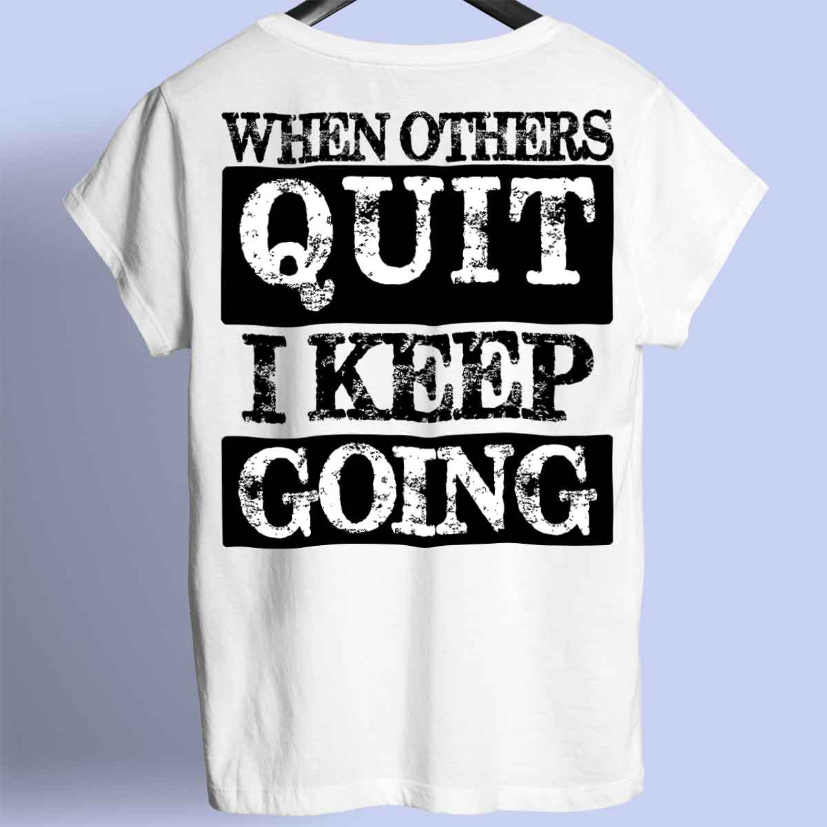 Keep Going - Premiumskjorta Unisex Baktryck