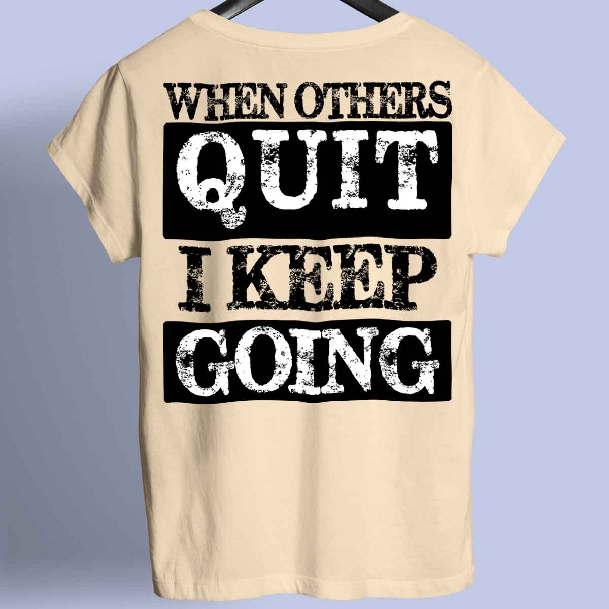 Keep Going - Premiumskjorta Unisex Baktryck