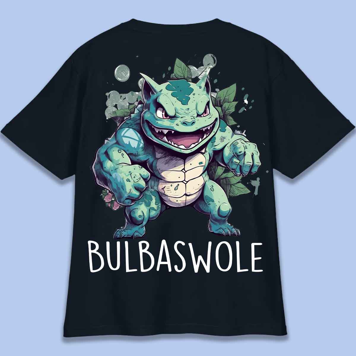 Bulbaswole - T-shirt Oversize Unisex Baktryck