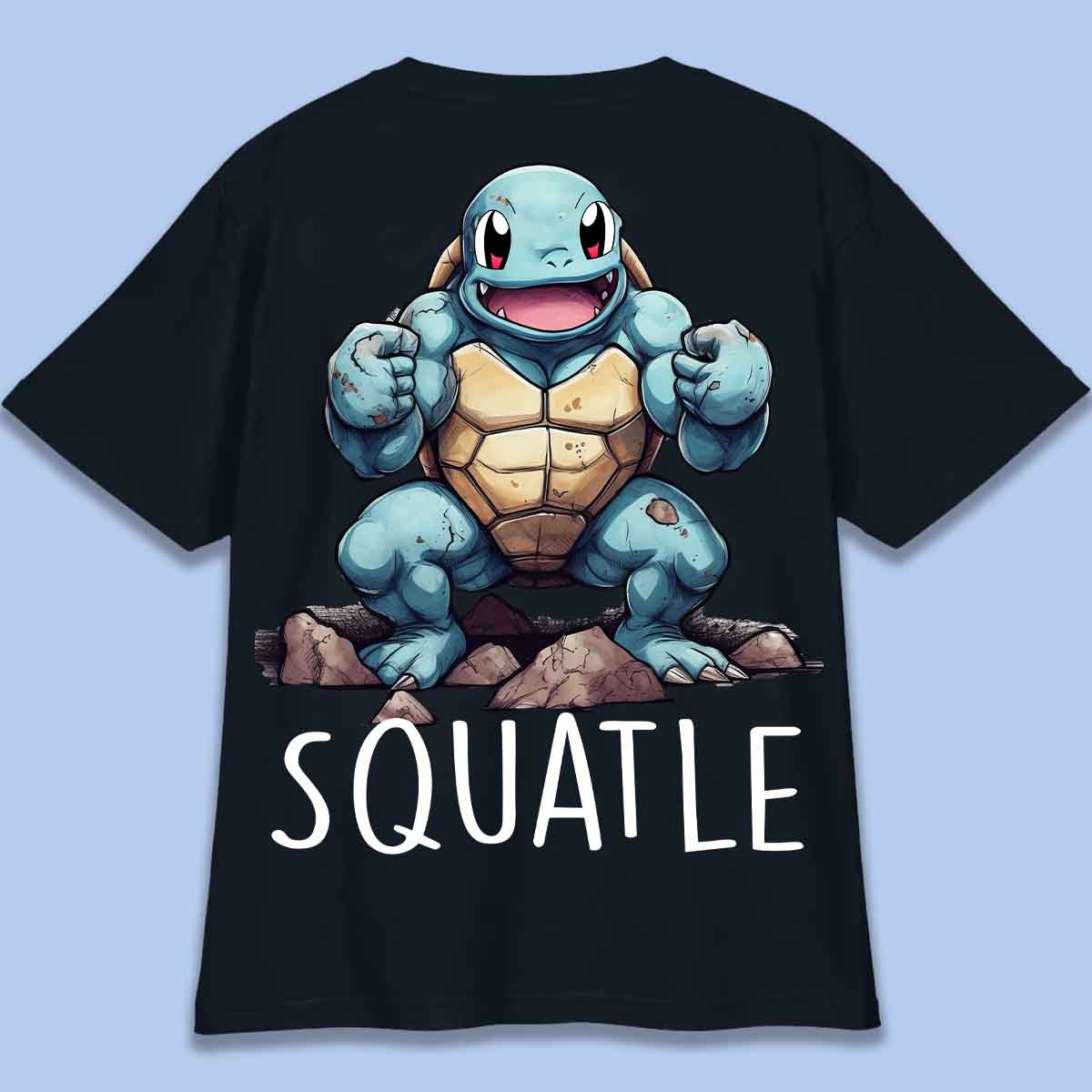 Squatle - T-shirt Oversize Unisex Baktryck