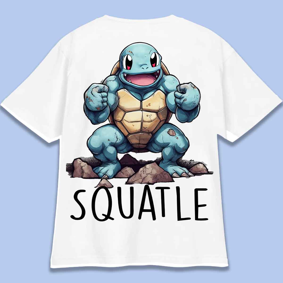 Squatle - T-shirt Oversize Unisex Baktryck