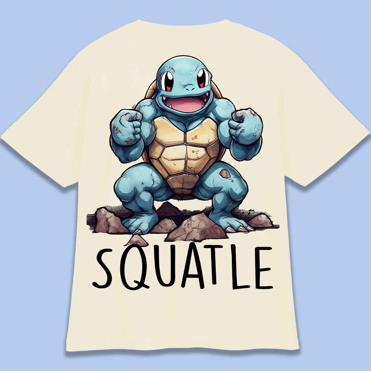 Squatle - T-shirt Oversize Unisex Baktryck