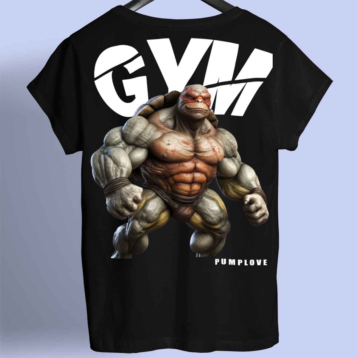 Gym Turtle - Premium T-shirt Unisex Baktryck