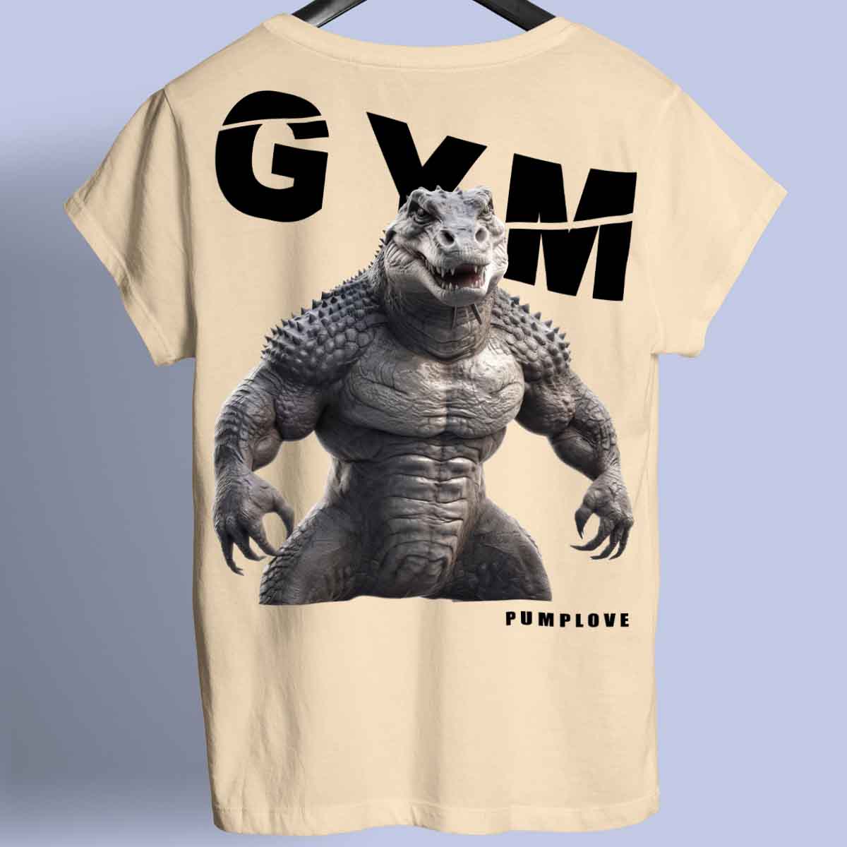 Gym Alligator - Premium T-shirt Unisex Baktryck