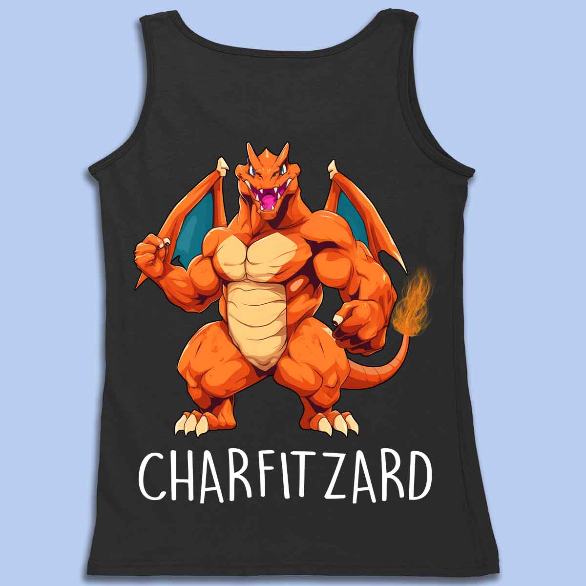 Charizard - Premium linne Unisex Baktryck